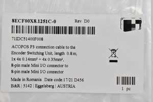 สายเชื่อมต่อ P3อัตโนมัติ acopos 8ECF00X81251C-0 08เมตรสายเคเบิลเชื่อมต่อ P3 D0 PLC ระบบอัตโนมัติ acopos 8ECF00X81251C 08เมตร - Product Image 5