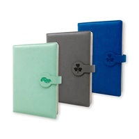 Carnets de notes de bureau A5 personnalisables, planificateur à couverture rigide en cuir PU à conception simple, avec fermoir magnétique, fil à coudre, reliure de papier A6