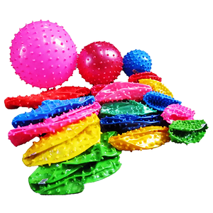 Children's Inflatable Rubber Burr <b>Massage</b> <b>Ball</b> Toy for 2-4 Years Old Parent-child Game - Product Image 1