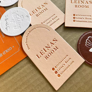 高級カスタムエンボスロゴ名刺、企業販促カード、ギフトフラワー用 - Product Image 5