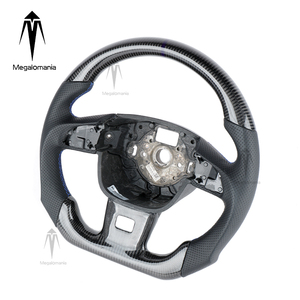 Volante Deportivo Megalomania de Fibra de Carbono con LED para <span class=keywords><strong>Skoda</strong></span> Octavia RS Yeti Kodiak <span class=keywords><strong>Fabia</strong></span> RS <span class=keywords><strong>2016</strong></span>- Accesorios Interiores para Automóvil - Product Image 1