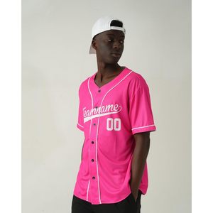 Custom Baseball Jerseys Personalized With Name Number Unisex Adult Sizes Heat Transfer Printing Base Ball Collar Sport Apparel - Product Image 2
