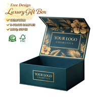 Caja de Regalo de Lujo OEM, Embalaje Magnético Plegable de Cartón, Materiales Reciclados, Biodegradables, Reutilizables, Superficie Mate, Lámina Dorada UV