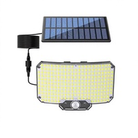 Lampu Sensor Gerak Tenaga Surya Baru 234 LED 3 Mode Tahan Air Plastik untuk Rumah Taman Halaman Dinding Panel Terpisah