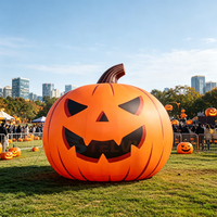 Modèle de citrouille gonflable géant et de grande taille pour décoration extérieure avec lumières LED et sur le thème des fantômes d'Halloween