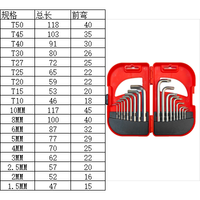 Set Kunci Torsi Manual Metrik XINYAN XY-BS002 - Baja Krom Vanadium Ujung Hex Grade Industri Garansi 1 Tahun T10-T50 1.5-10MM