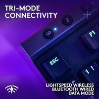 Teclado Mecánico Inalámbrico Logitech G515 LIGHTSPEED TKL de Perfil Bajo, Ultra Delgado de 22 mm, Activación de 1.3 mm, 1000 Hz, 1 ms para Esports FPS