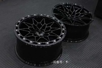 Jantes Forgées Beadlock Noir Brillant 17 18 Pouces 5x114.3 5x112 5x120 pour Drag Racing GTR BMW M3 G80 M4 M2 F82 F80