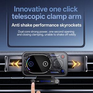 Support de téléphone pour voiture avec <span class=keywords><strong>charge</strong></span> rapide RGB 15W pour <span class=keywords><strong>iPhone</strong></span> et Samsung Z Fold <span class=keywords><strong>7</strong></span> – Support de chargeur sans fil pour voiture SD22 - Product Image 3