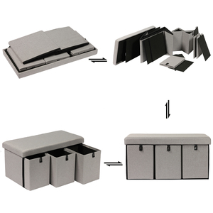 Bailey Living Room Living Room Furniture Collapsible <strong>Storage</strong> Ottoman <strong>Bench</strong> <strong>with</strong> Drawers - Product Image 2