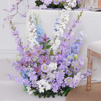 Boule de fleurs artificielles en soie violette romantique, chemin de table de mariage, luxe, haute qualité, durable, livraison rapide, décorations florales