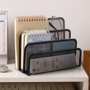 Estante de Metal Multicapa para Archivos, Organizador de Documentos de 4 Niveles, Negro, Almacenamiento de Papelería de Oficina, Soporte para Libros, Accesorios de Escritorio - Product Image 1