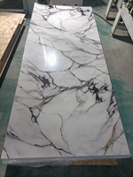 Panneau PVC brillant UV 2-3mm 1220*2440mm, imperméable et résistant au feu, pour la décoration murale intérieure
