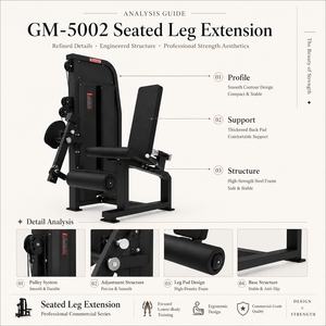 Machine de musculation pour extensions de jambes assises, haute qualité, usage commercial en salle - Product Image 2