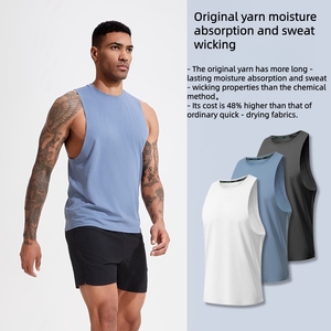 <span class=keywords><strong>Canotte</strong></span> Sportive da <span class=keywords><strong>Uomo</strong></span> Senza Maniche, Estive, Aderenti, Elastiche, Traspiranti, ad Asciugatura Rapida, per Fitness, Palestra e Corsa - Product Image 2