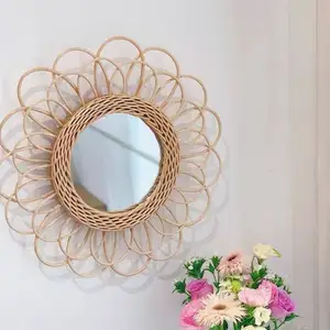 Rattan Mirror Exports Wicker Mirror International Sales Export-quality Rattan Mirror Trade Overseas