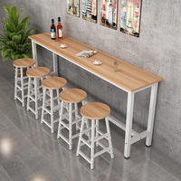 Table de Bar longue en bois, pour Restaurant, haut Cocktail, maison