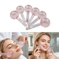 Soins de beauté globes de glace faciaux scintillants d'or rose Magic gel non-freeze massage cooling gel globes de glace pour le visage