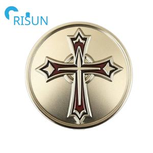 Fabricación de moneda de Jesucristo de Metal Cruz cristiana personalizada <span class=keywords><strong>Caballero</strong></span> Templario Cruz Roja desafío moneda medallón moneda religiosa - Product Image 2