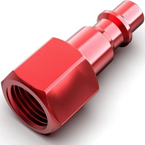 Red Aluminum Pneumatic Quick Connector 1/4 Npt Internal <b>Thread</b> Male For Air <b>Tools</b> Accessories - Product Image 1