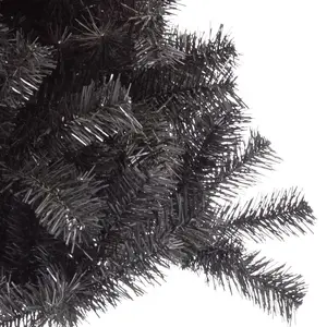 6FT siyah renk PVC çam iğnesi yılbaşı ağacı