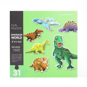 Bộ Xếp Hình Khủng Long 31 Mảnh Bằng Giấy Mới Nhất Cho Trẻ Em Đồ Chơi Giáo Dục Ghép Hình Khủng Long Vui Nhộn Cho Trẻ Em - Product Image 1