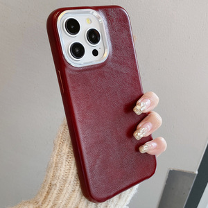 <span class=keywords><strong>Coque</strong></span> de téléphone en cuir PU avec cadre de caméra pour <span class=keywords><strong>iPhone</strong></span> 16 15 14 13 Plus Pro Max - Product Image 2