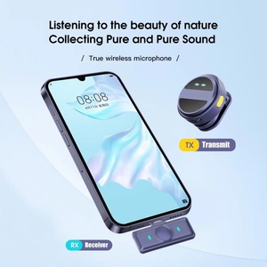 SX21 Hi-Fi Audio Batterie Cas De Charge Mini Clip Magnétique Mini Revers Sans Fil Lavalier Microphone pour Téléphone Vidéo - Product Image 6