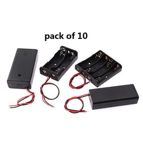 Estojo para Pilhas AA com Tampa e Interruptor Suporte para Baterias 5 Compartimentos 1/2/3/4/6/8S Atacado Caixa para 2*AA/3*AA Pacote com 10 - Product Image 1