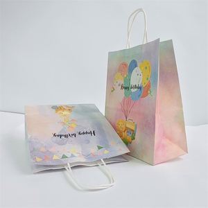 Bolsas de Regalo de Papel Kraft Pequeñas de 16*8*22cm con Asas para Niños, para Velas, Recuerdos de Fiesta de Cumpleaños, Venta al Por Mayor - Product Image 3