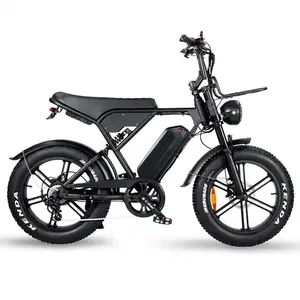 Bicicleta elétrica OUXI V8 48v 15ah 21ah 25km/h 750w 20 polegadas Pneu gordo E-bike 250w Bicicleta elétrica de aço UE EUA Armazém Adulto Fatbike