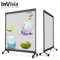 Bannière publicitaire LED numérique autonome pour intérieur, affiche LED holographique, pas de pixel P3.91/P6.25, 90% transparent, haute résolution