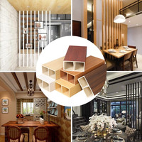 En solde Tubes en bois composite décoratifs Tubes carrés en bois composite pour la décoration intérieure et extérieure de la maison