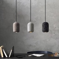 Wabi Sabi Suspension en béton pour la décoration de la salle à manger moderne Lustres et luminaires suspendus