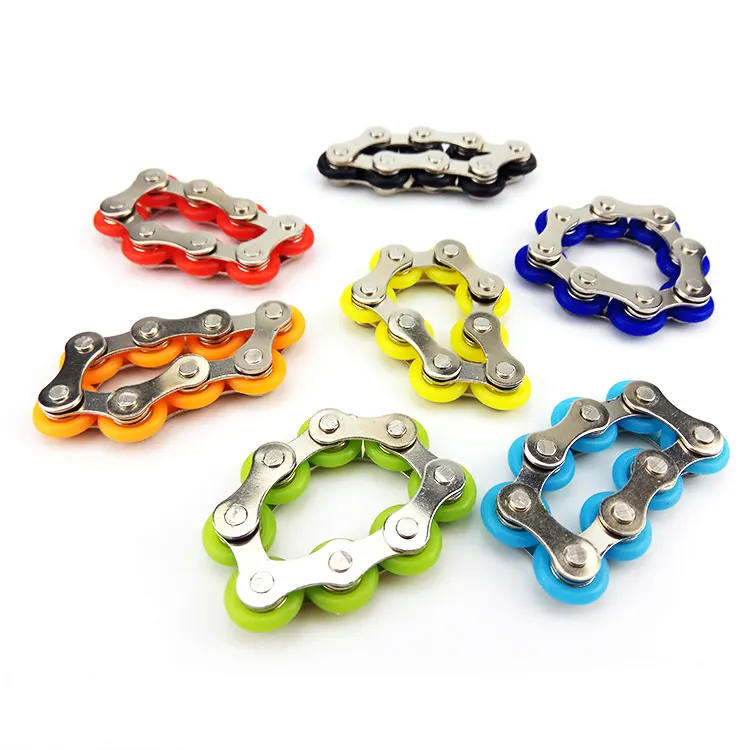 fidget finger bike toys Relieve Stress flippy hand spinner anxiety keychain For Autism and ADHD Chaney