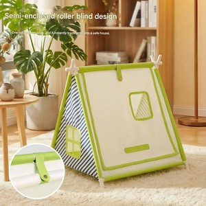 Casa para Gatos y Perros, Tipo Tienda de Campaña para Todas las Estaciones, Tejido Removible y Lavable para Verano y Otoño, Plegable y Portátil - Product Image 1