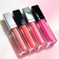 Vente en gros de gloss à lèvres personnalisé avec logo, de haute qualité, avec miroir, rouge à lèvres liquide pur imperméable, gloss à lèvres brillant en tube