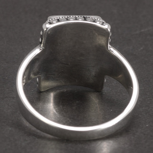 Solid 925 Sterling <strong>Silver</strong> Lucifer <strong>Rings</strong> with Black Onyx Natural Stone Handmade <strong>Statement</strong> <strong>Ring</strong> TV Show Jewelry - Product Image 3