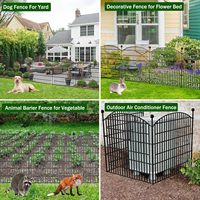 Clôture de jardin décorative en acier, clôture pour chien sans creuser, antirouille, 3 mètres de haut, revêtement poudré, design moderne pour usage extérieur