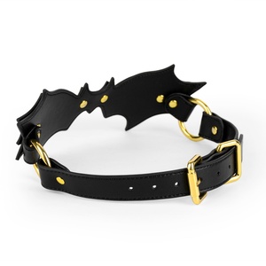 Masque d'œil demi-visage en cuir réglable pour adulte, style ailes de démon, sexy, pour cosplay Sissy Gay, Halloween, SM, bondage, bandeau pour homme et femme - Product Image 5