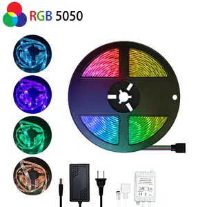 24 phím 44 phím linh hoạt Băng đèn với 12V Power adapter 5m 5050 SMD 150 RGB LED Strip ánh sáng cho nhà bếp bên TV Deco