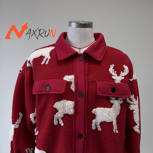 Vestes matelassées à motifs d'orignaux en tricot d'hiver de style urbain pour femmes pour l'automne en gros pour les femmes - Product Image 3