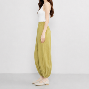 <span class=keywords><strong>Pantaloni</strong></span> Harem da Donna <span class=keywords><strong>con</strong></span> <span class=keywords><strong>Vita</strong></span> Elastica, Verde Salvia, <span class=keywords><strong>in</strong></span> <span class=keywords><strong>Viscosa</strong></span>, Stile Palloncino <span class=keywords><strong>con</strong></span> Tasche, <span class=keywords><strong>Pantaloni</strong></span> Casual Estivi, Nuovo Stile - Product Image 4