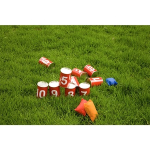 Jeu de lancer de boîtes de conserve en plein air, jeu de lancer de boîtes de conserve dans la cour avec 3 sacs de haricots, jouet amusant pour l'extérieur - Product Image 6