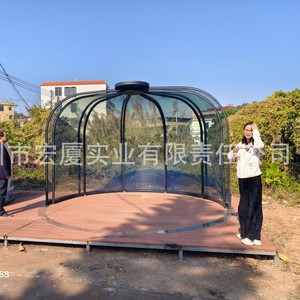 Casa con Techo de Vidrio Templado en Forma de Arco, Patio con Techo de Vidrio, Solárium con Vista al Cielo Estrellado - Product Image 4