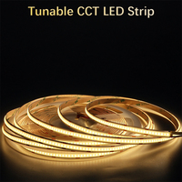 Bande LED COB Flexible Haute Densité 508 LED/m DC24V 8mm, Super Lumineuse 2700-6000K Réglable Sans Points pour Éclairage de Plinthes et Armoires d'Hôtel
