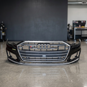 ฝาครอบกันชนหน้า Audi S6 A6 C8 พร้อมชุดกระจังหน้าสีดำ ปี 2019-2023 ของแท้จากโรงงาน Ali00002 - Product Image 3