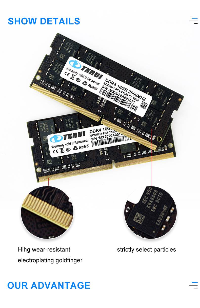 DDR4 8GB×4枚組 2666MHz TXRUI Txrui DDR4 RAM - High-Speed Memory Solutions for Laptops