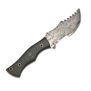 Couteaux de chasse faits à la main en acier au carbone avec manche en os, légers et faciles à transporter, avec étui en cuir pour le camping en plein air et le dépecage - Product Image 2