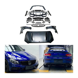 Kit de Carrocería Estilo C63 AMG para <span class=keywords><strong>Mercedes</strong></span>-<span class=keywords><strong>Benz</strong></span> <span class=keywords><strong>Clase</strong></span> <span class=keywords><strong>C</strong></span> <span class=keywords><strong>Coupé</strong></span> W205 2015-2021, Parachoques Delanteros, Parachoques Traseros, Guardabarros y Cubiertas de Motor - Product Image 1